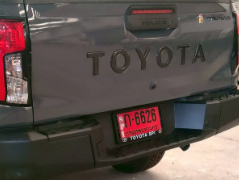 Toyota Hilux GD6 Travo 2026 Tailgate  Toyota Lettering Matt Black