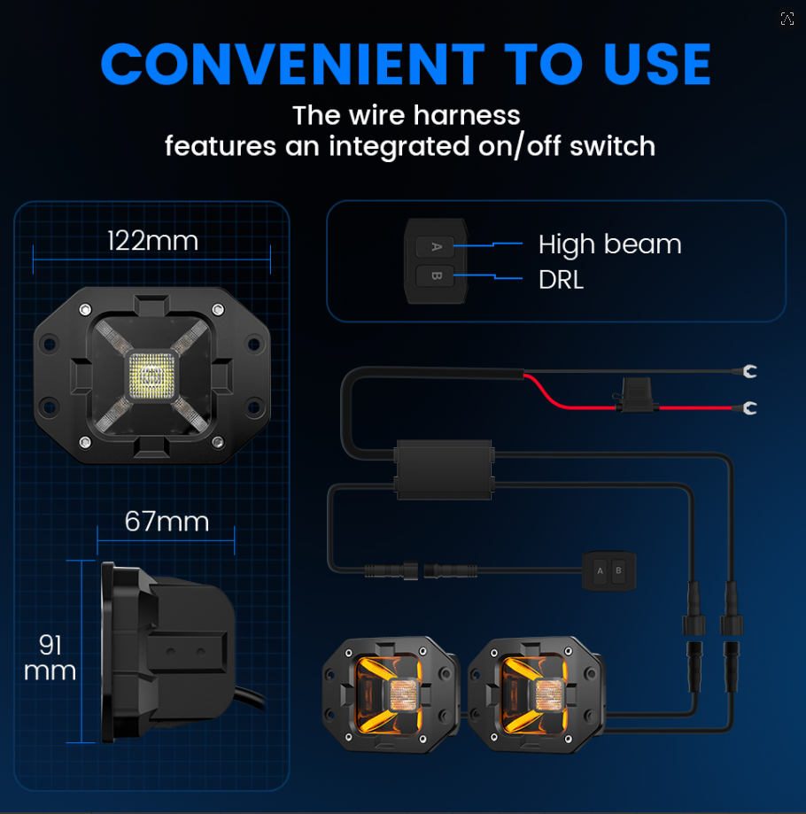 3 Inch Flash Mount  Set of 2