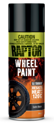 Raptor 1K Wheel Paint 295g Satin Black aerosol