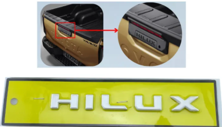 Toyota Hilux GD6 Travo 2026+ Tailgate Handle Hilux Logo (Wit)