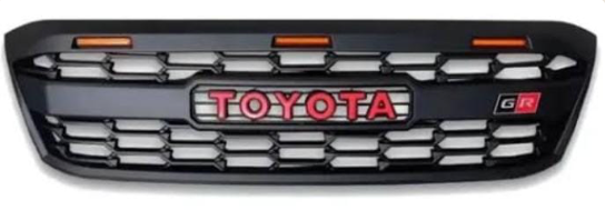 Toyota Hilux (2006-2011)  GR Grill With Top LED&#39;s Matt Black