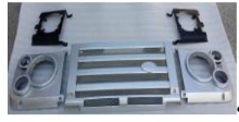 Land Rover Defender Grill fits with OE headlights (Silver)