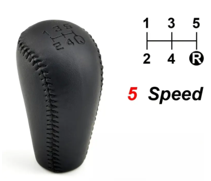 Toyota Hilux/Fortuner (2005-2015) Leather Gear Knob - Black