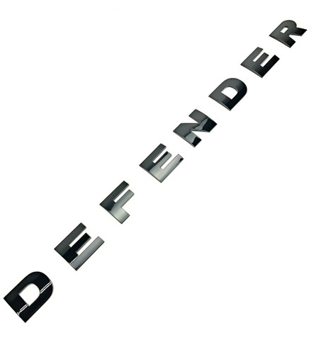 Defended Lettering Defender Front Bonnet lettering Gloss Black - the4x4store.co.za