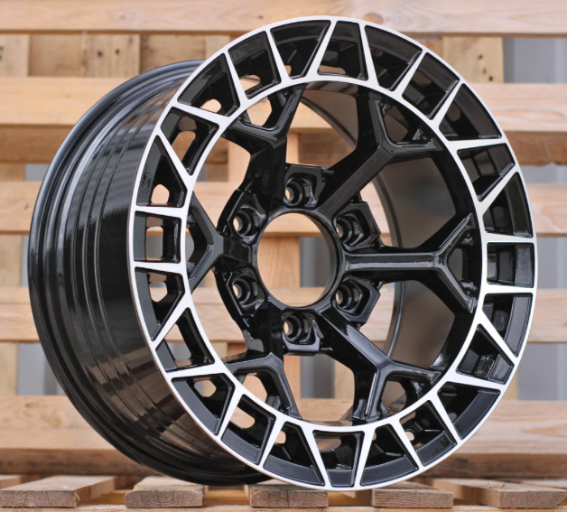 17 " Rim -  4 Set - Gloss Black Machine Lip