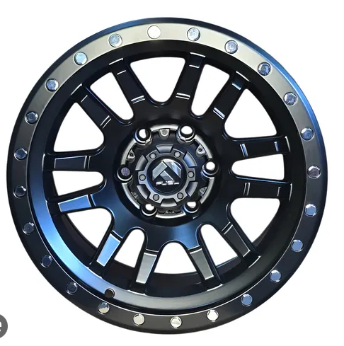 17 &quot; Rim -  4 Set -  Matt Black+Rivets