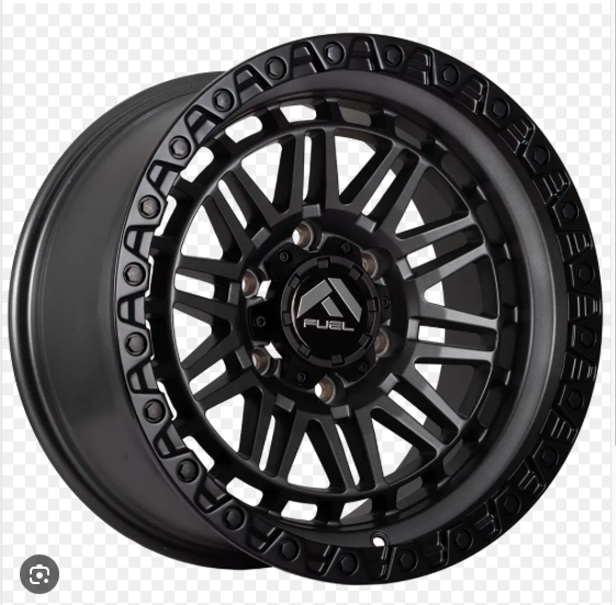 16 &quot; Rim -  4 Set - Matt Black + Matt Black Plastic Riverts