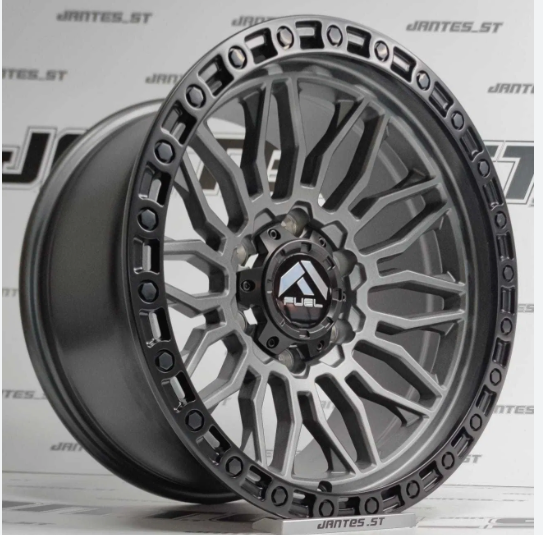 17 &quot; Rim -  4 Set -  Sandy Gunmetal + Matt Black Lip+ Matt Black Plastic Riverts