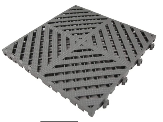 SET OF X4  -  Black or Grey Showroom/Garage Interlocking Watershed tiles - 400mm x 400mm x 30mm