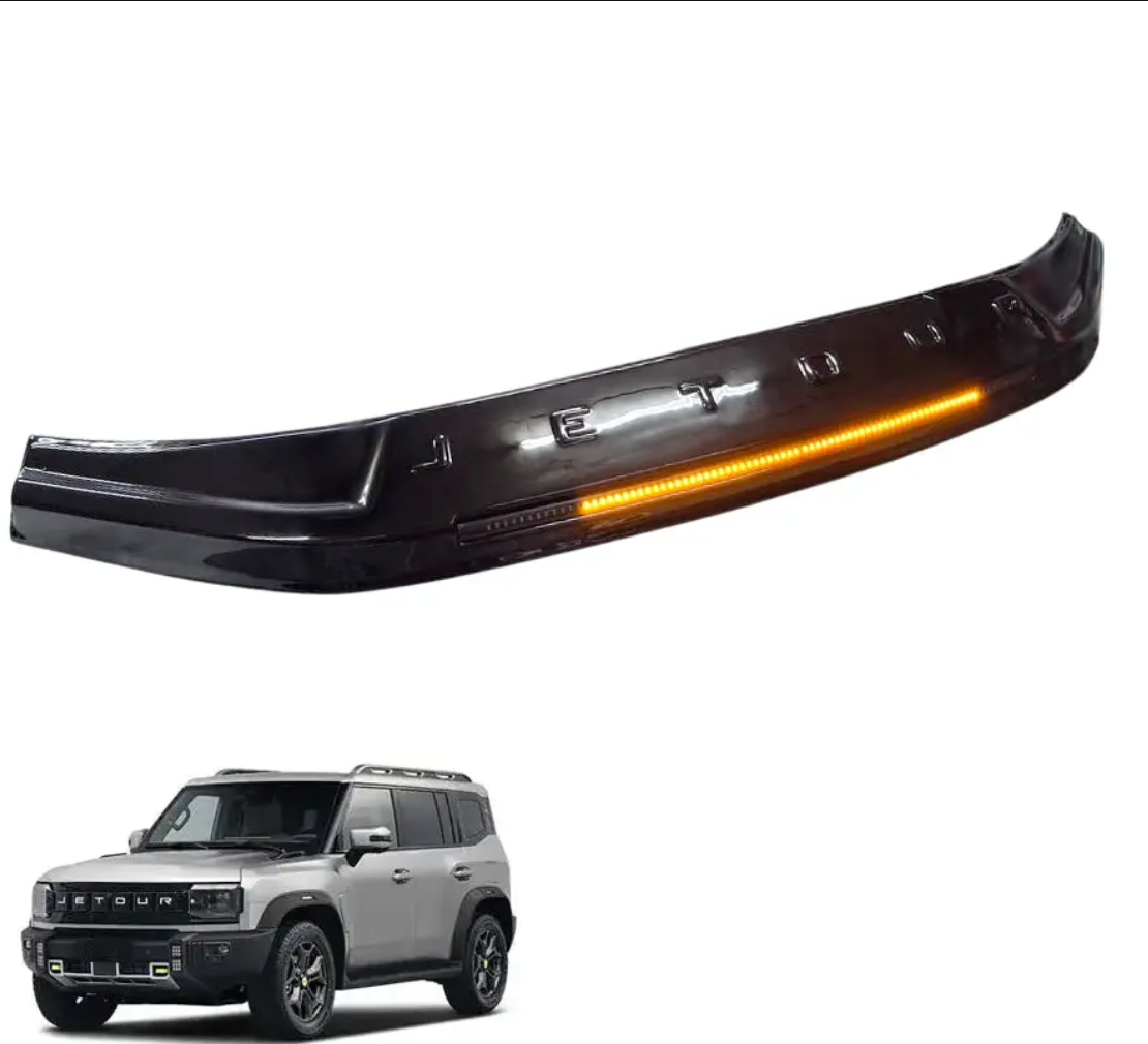 Jetour T2 2025- Bonnet Guards Gloss Black with LED