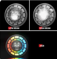7inch 120W RGB  Starry LED Headlight - pair