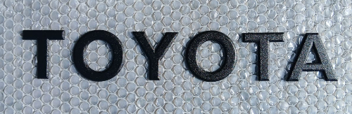 Toyota Hilux GD6 Travo 2026 Tailgate  Toyota Lettering Texture Matt Black