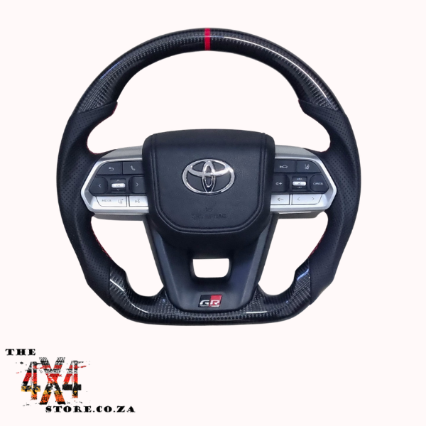 Carbon 300 GR Type Steering Wheel for Toyota 70 Series Land Cruiser Silver