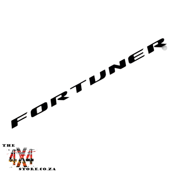 Toyota Fortuner 3D Bonnet Logo Lettering Black - Letter size 30m