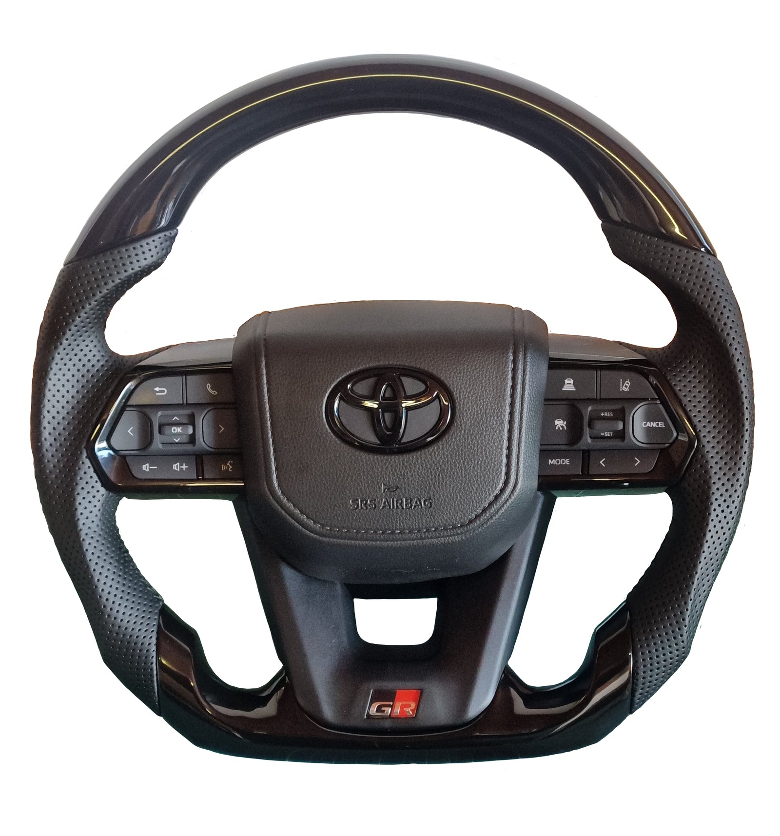 VX300 GR Piano Black Sport Steering Wheel for Toyota 70 Series Land Cruiser