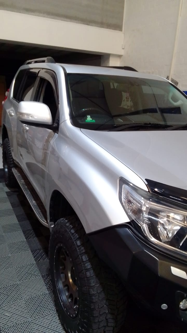 Toyota Prado 150 (2018 -2024) Weather Guards Double Cab  Gloss Black