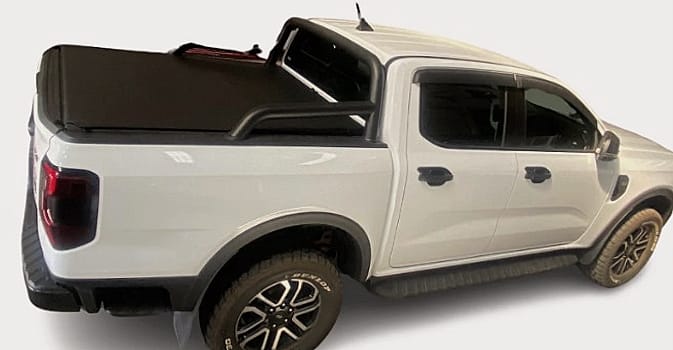 Tonneau Cover Ford Ranger Next Gen 2023+ Double Cab, Aluminium Frame Clip in with OE roll bar