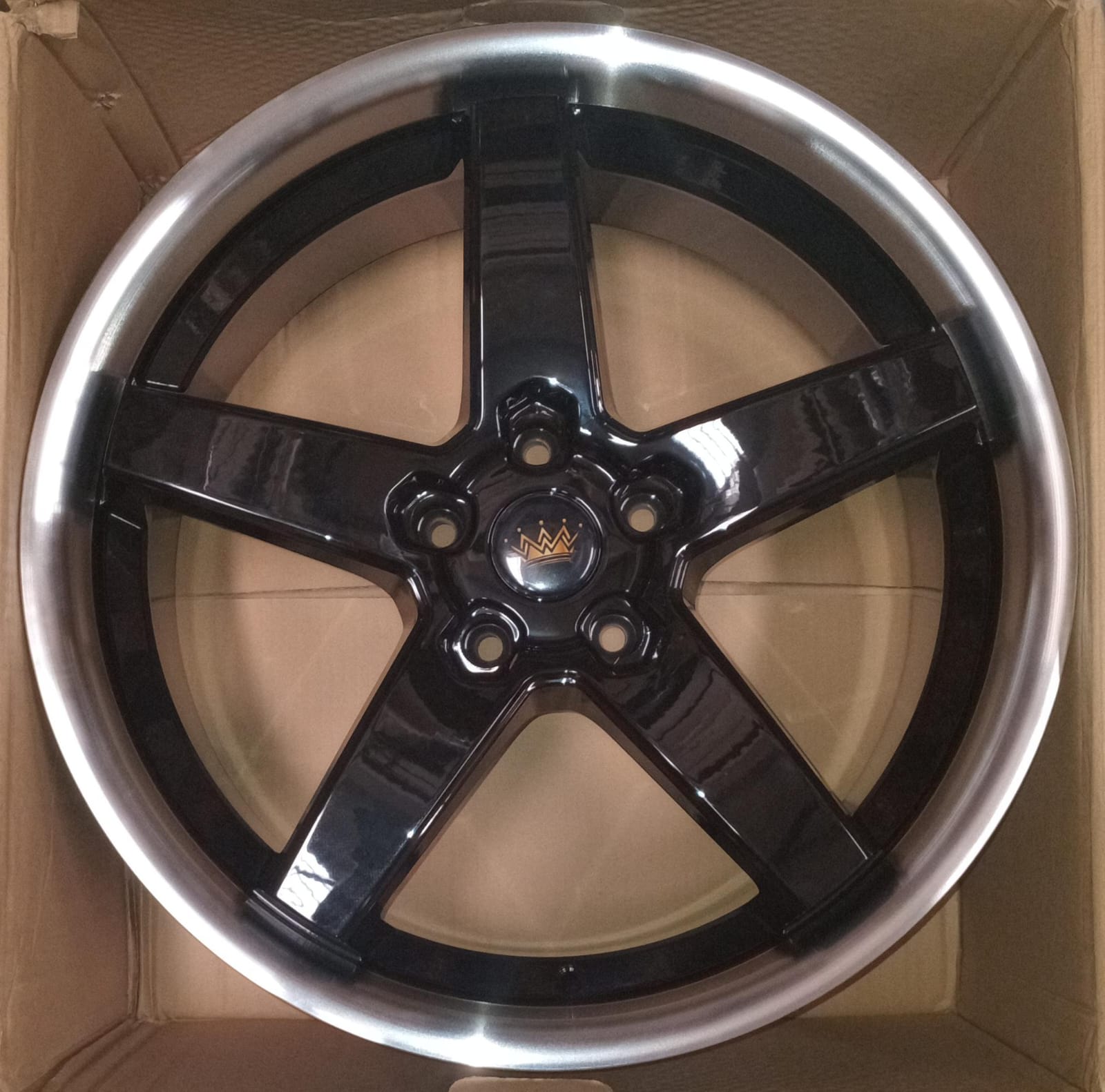 20" Rims Gloss Black With Machine Lip Set Of 4