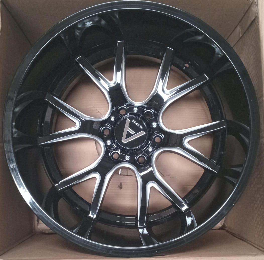 20" Rims Gloss Black Milled Set Of 4