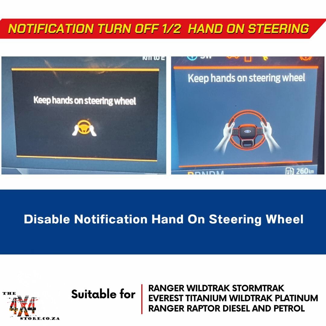 Ford Ranger Next Gen/Everest/Raptor(2023+)Disable Notification Hand On Steering Wheel