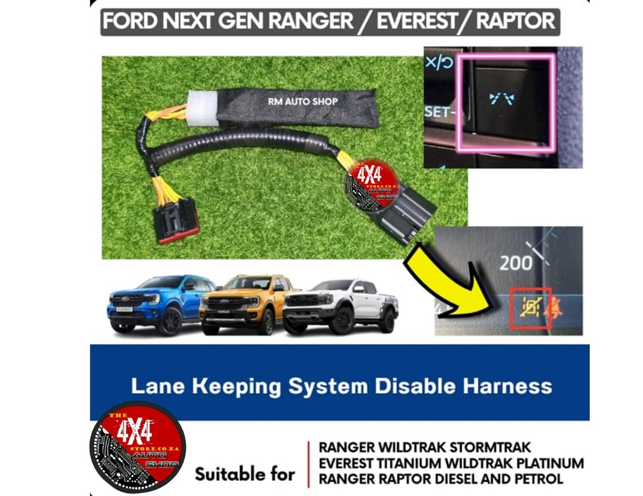 Ford Ranger Next Gen/Everest/Raptor (2023+) Lane Keeping System Disable Harness