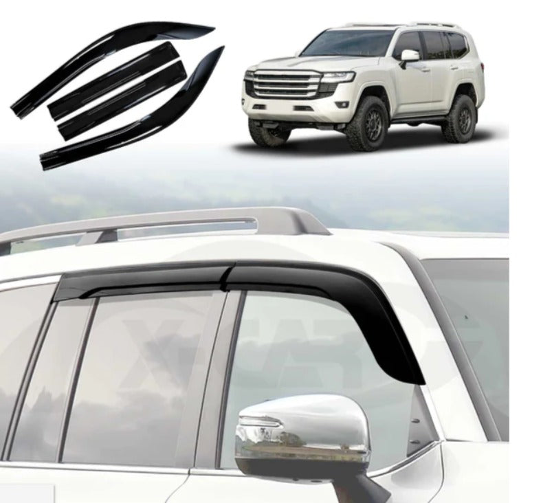 Toyota Land Cruiser 300 Series Weather Guards Double Cab Gloss Black