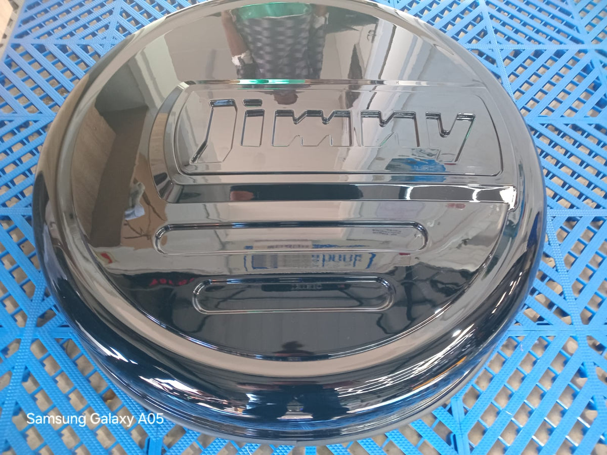 Suzuki Jimny 2019+ Spare Wheel Cover With Logo - Gloss Black