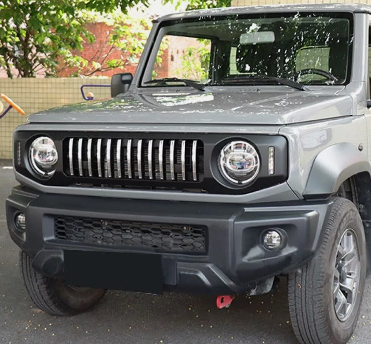 Suzuki Jimny 2019+ Replacement Grill With Chrome Stripes And Side LED