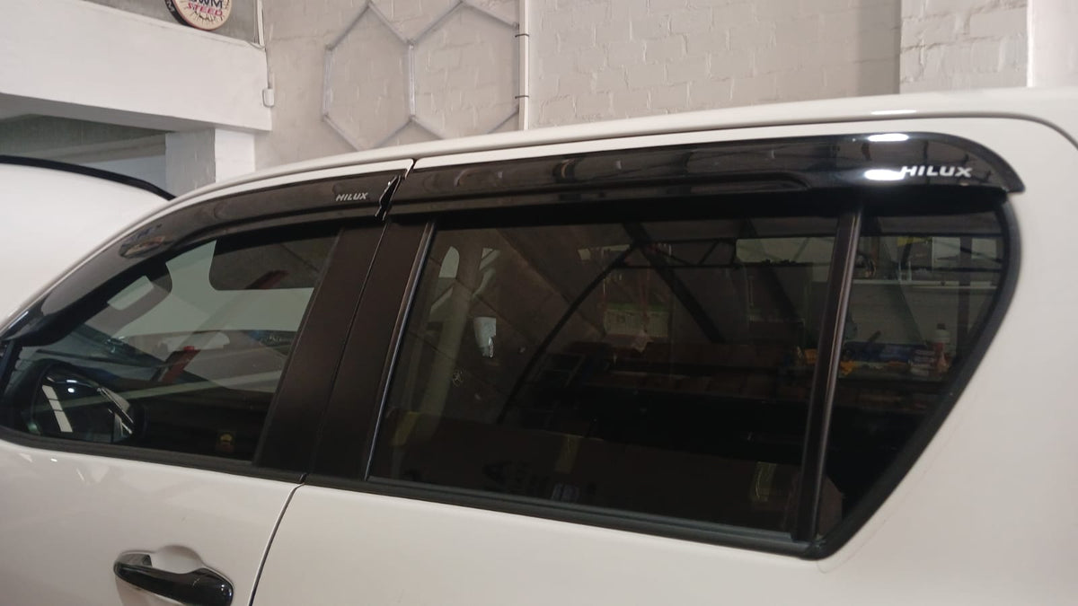 Toyota Hilux GD6 Weather Guards (2016 - 2025)  Double Cab Gloss Black