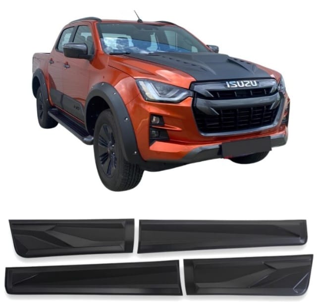 Isuzu Dmax 2022 +Double Cab Body Cladding (Matt Black)