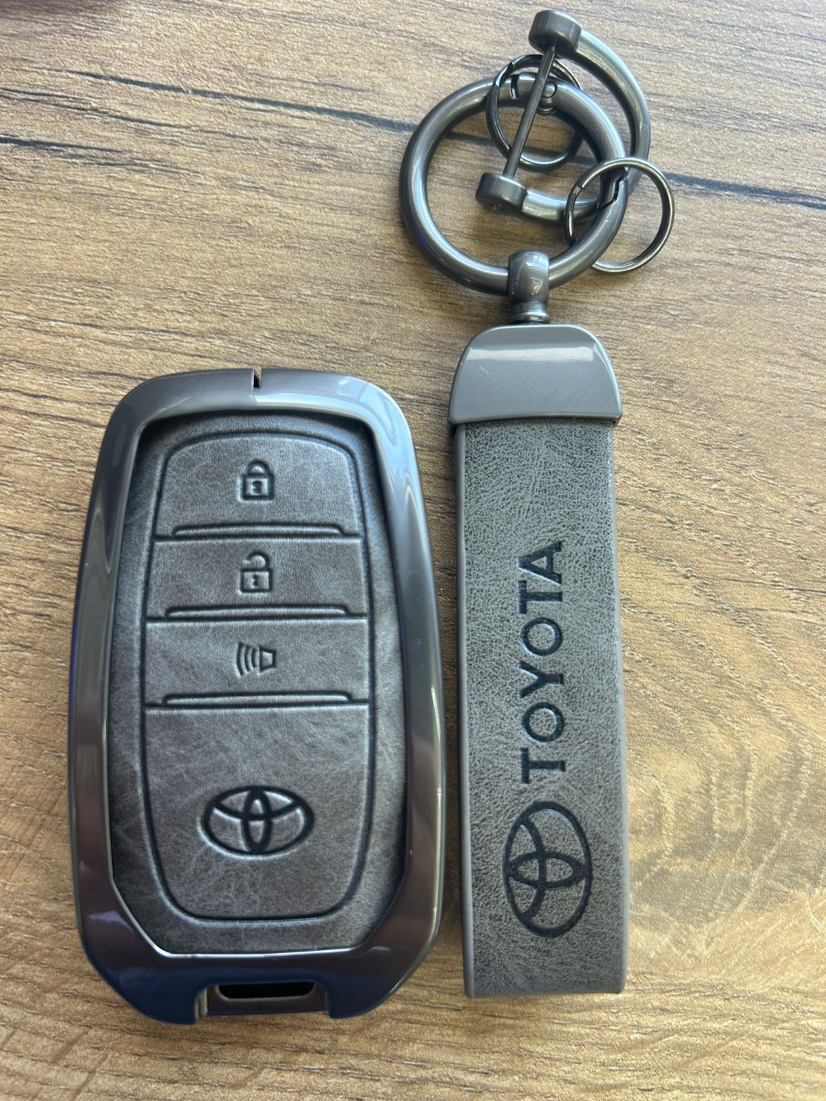 Toyota Hilux Key Cover Keyless  3 Button 9Grey)