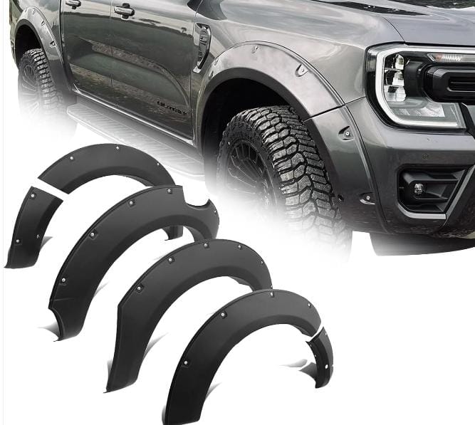 Ford Ranger Next Gen XLT V2 fender flares non PCD sensor smooth matt black