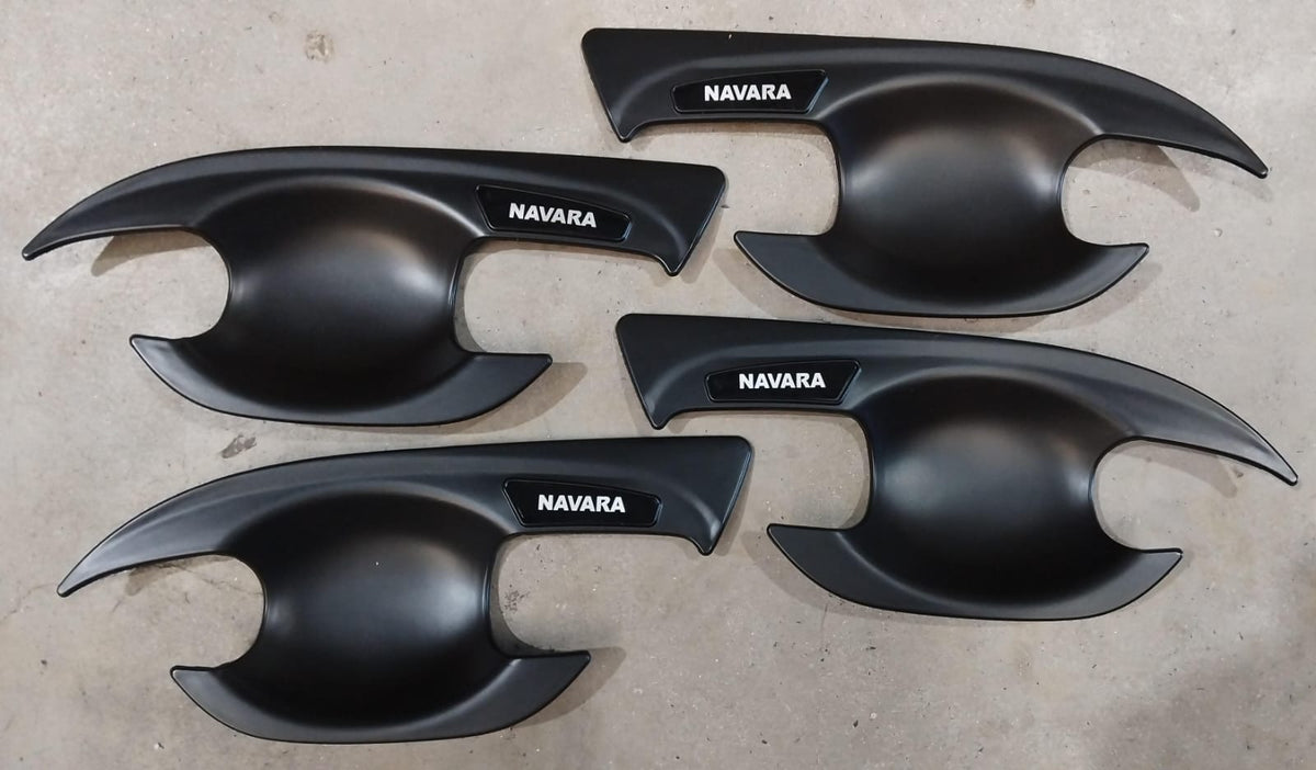 Nissan Navara D23. 2016+ +  Door Handle Covers 4pce Matt Black.