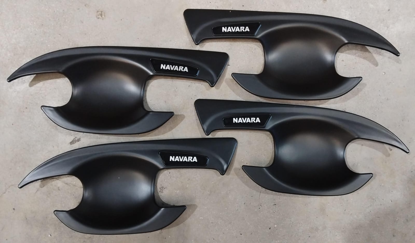 Nissan Navara D23. 2016+ +  Door Handle Covers 4pce Matt Black.