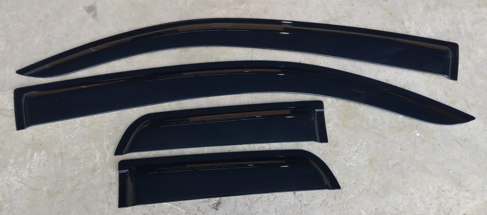 Toyota Hilux GD6 (2016-2024) Weather Guards (Extra Cab) Gloss Black Without logo