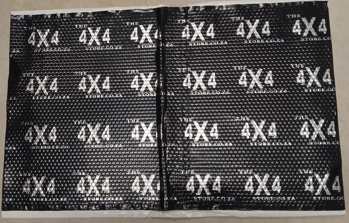 The 4x4 Store Black  Foil Sound Deadening with logo 2.5mm x 800mm x 500mm