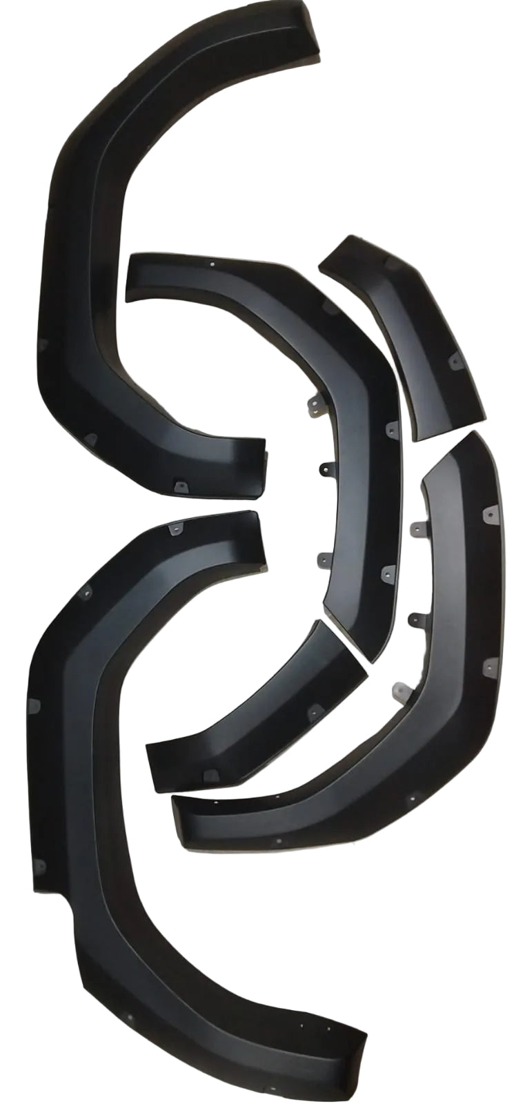 Toyota Hilux GD6/ Travo 2026 V2 fender flares with studs matt black