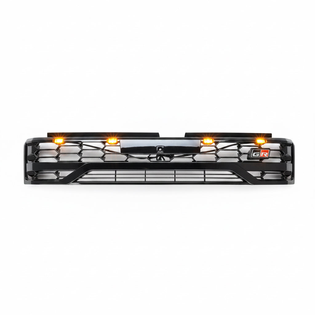 Toyota Hilux GD6 Travo 2026 GR Grill with top LED  Gloss Black
