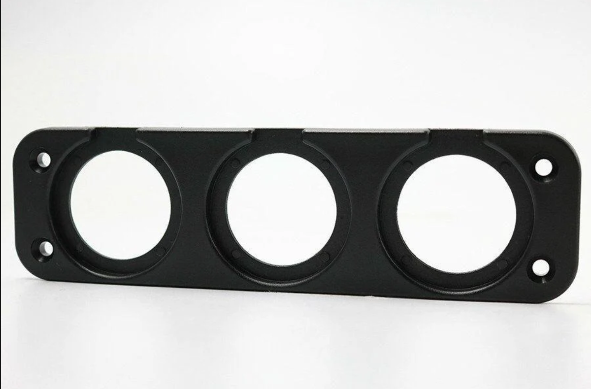 3 Hole Panel black plastic