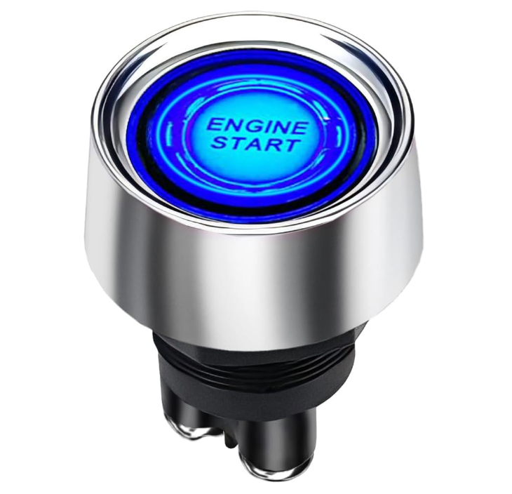 Engine Start Push Button - Red/Blue