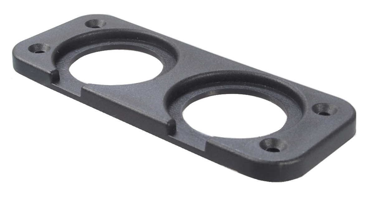 2 Hole Panel black plastic