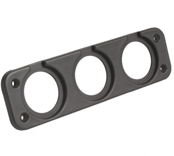 3 Hole Panel black plastic