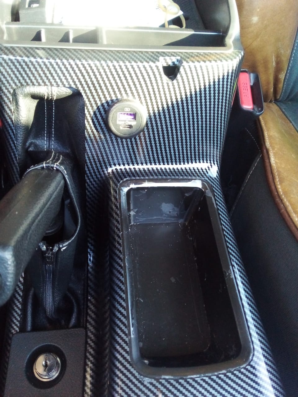 Toyota Hilux Revo 2016+ Centre Console inner Gearshift panel Carbon