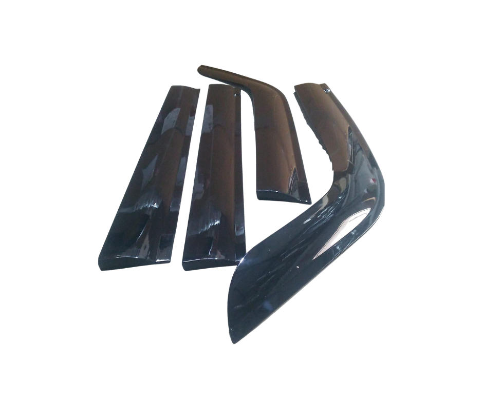 Volkswagen  Amarok (2009 - 2022) Weather Guards Double Cab Slimline (Gloss Black )