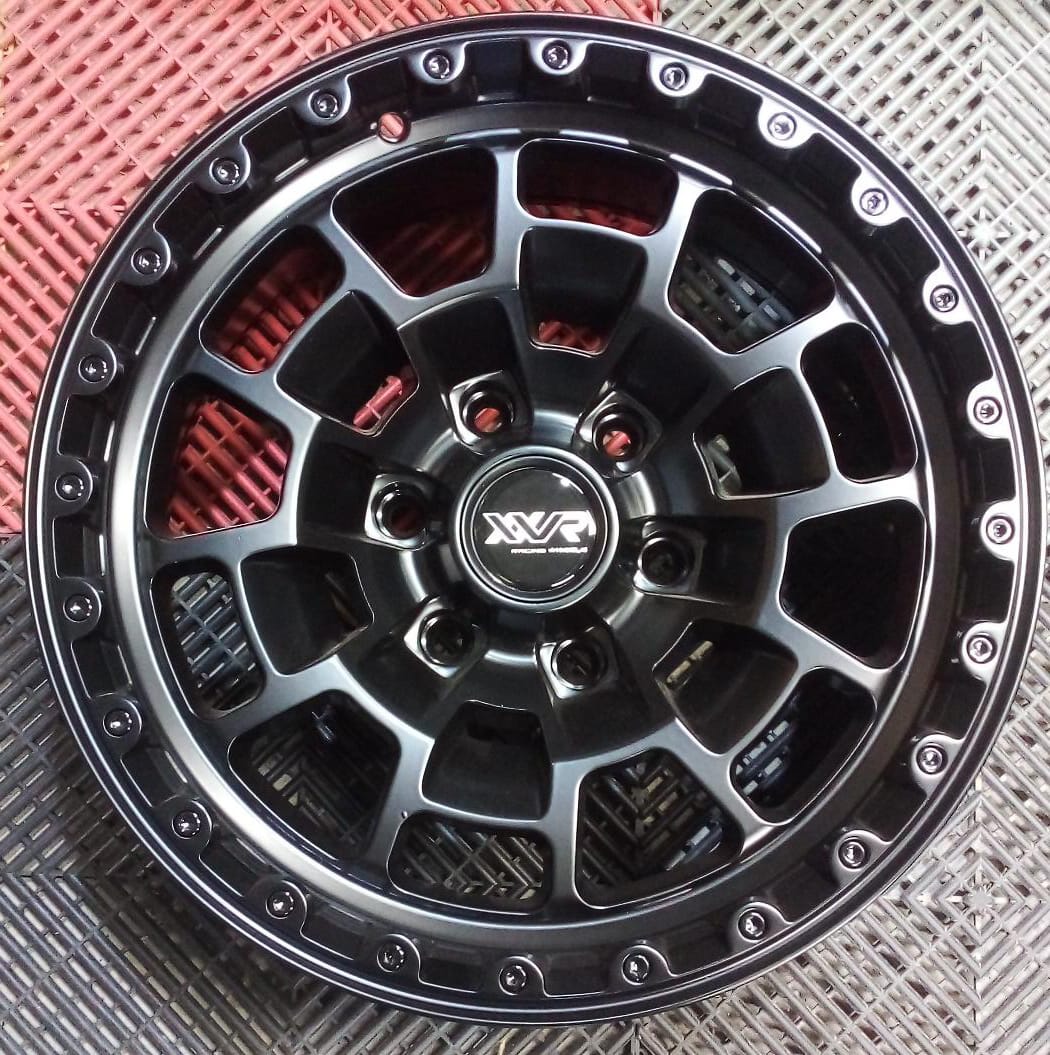 17" Rims Matt Black With Milling Rivets Set Of 4