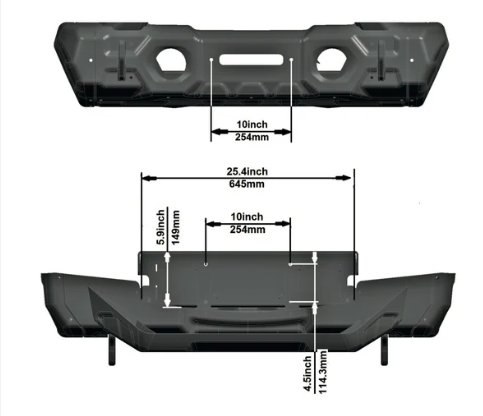 Rival - Jeep Wrangler JK,JL ,JT Front Bumper Stamped Bumper(Full Width)  2019+ 2D.2710.1-NL