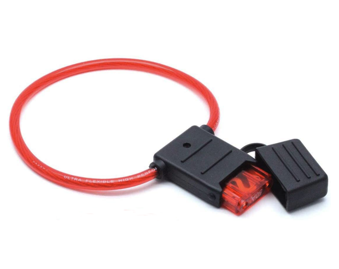 Maxi Fuse Holder 50A with 15cm of Wiring each side