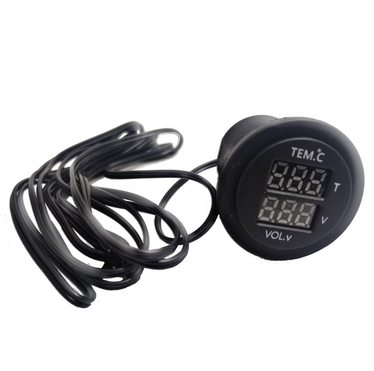 Temperature Gauge &amp; Volt meter Panel Mount - Blue LED