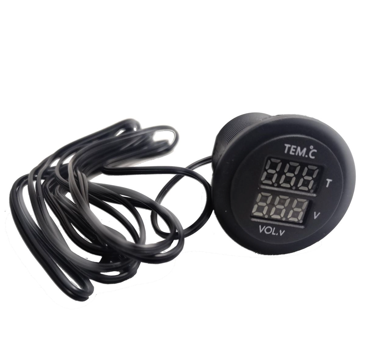 Dual Temperature Gauge &amp; Volt Meter - Blue LED