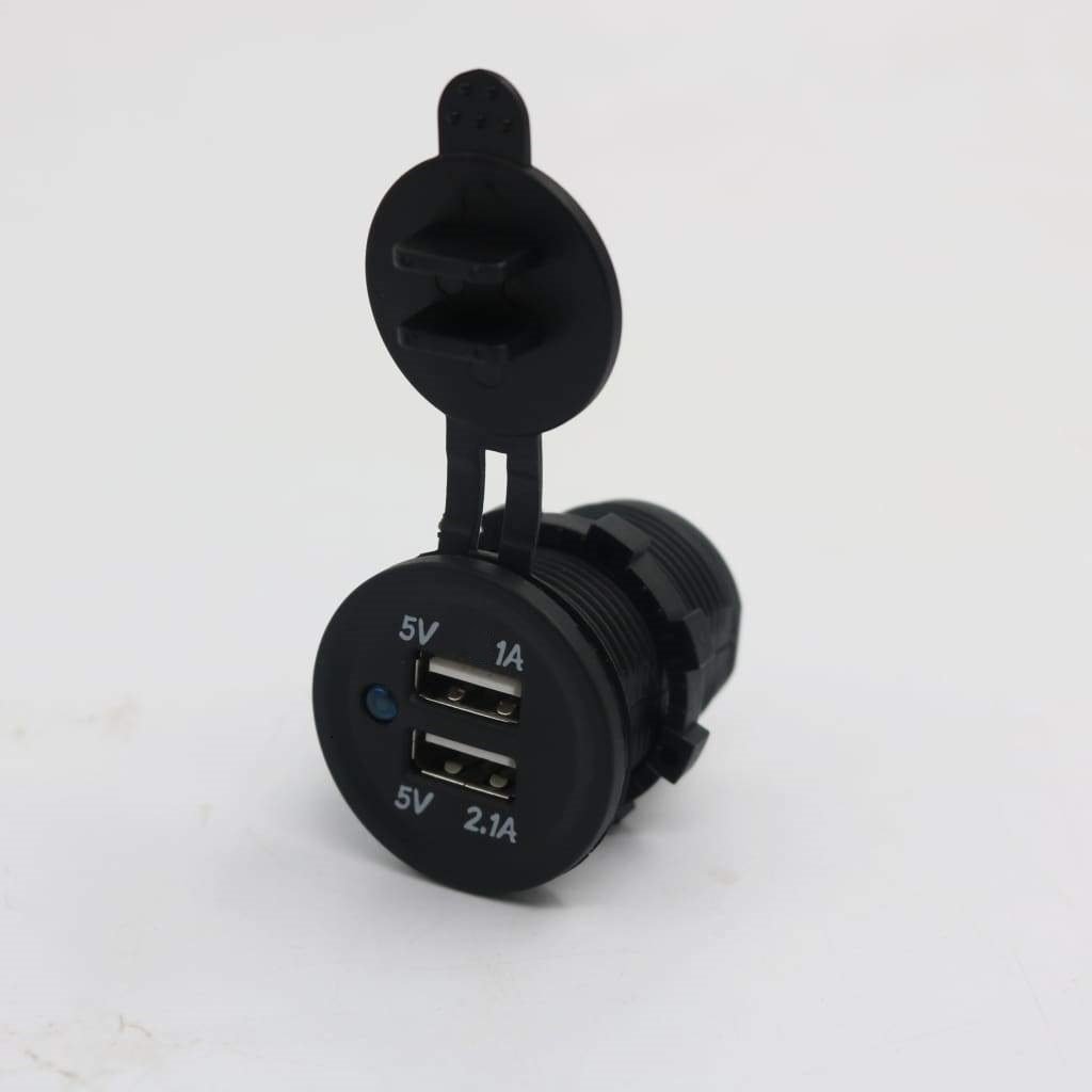 3.1A (1Amp Top And 2.1Amp Bottom) Dual Usb Socket Charger - Blue Led Charger